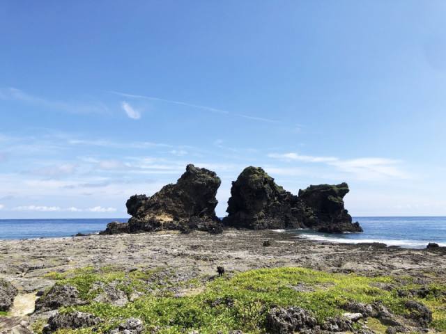蘭嶼：海邊的雙獅岩